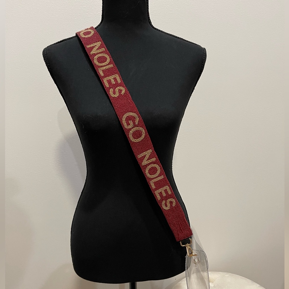 44” Florida State “Go Noles” crossbody seed bead purse strap only